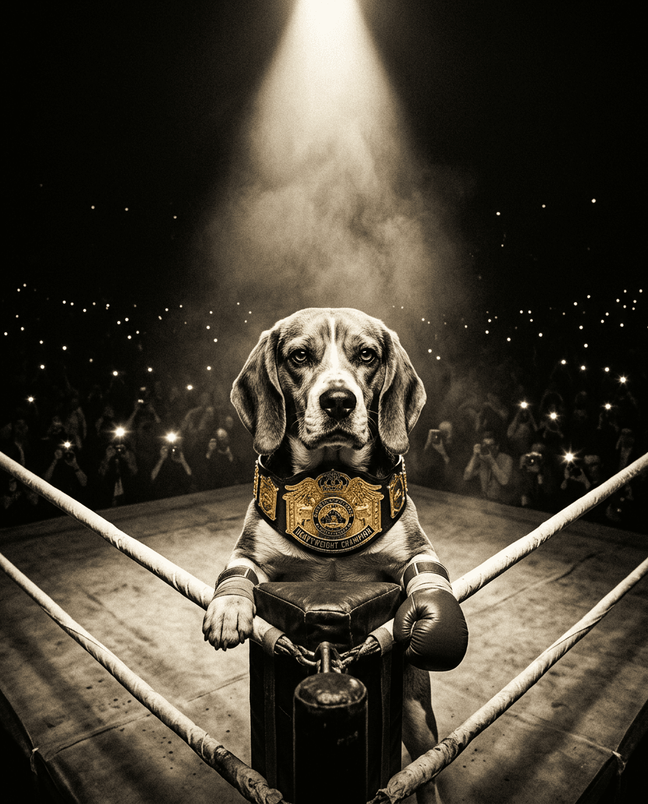 Portrait Boxeur champion d'un chien