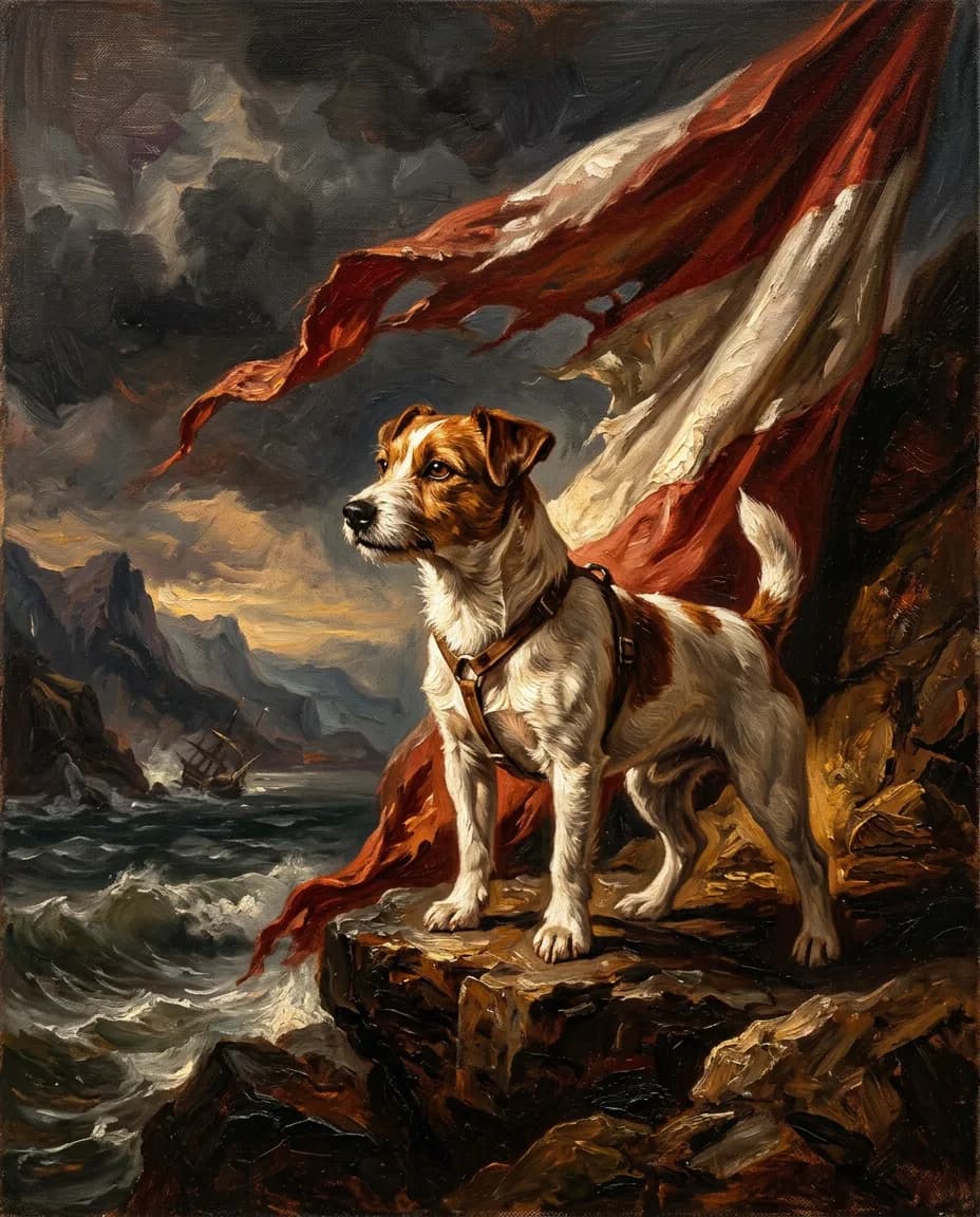 Portrait Romantisme français d'un chien